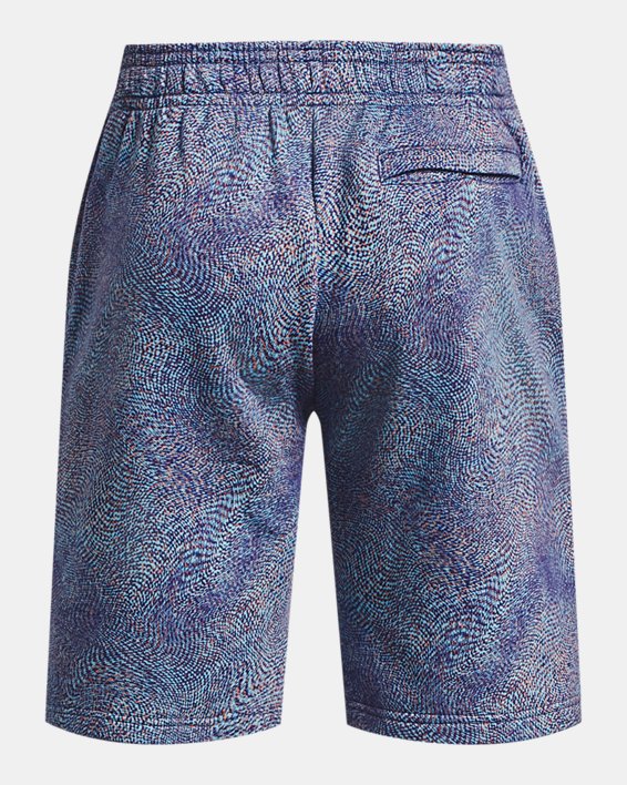 Men's UA Rival Fleece Printed Shorts, Blue, pdpMainDesktop image number 6